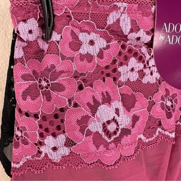 NEW 3X ADORE ME PAYAL CHEEKY PANTY SET OF 2 BLACK PINK PLUS LINGERIE NWT - Picture 4 of 7